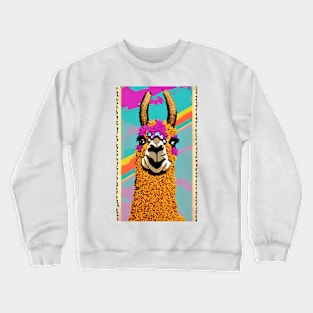 No Drama For This Llama Retro Crewneck Sweatshirt